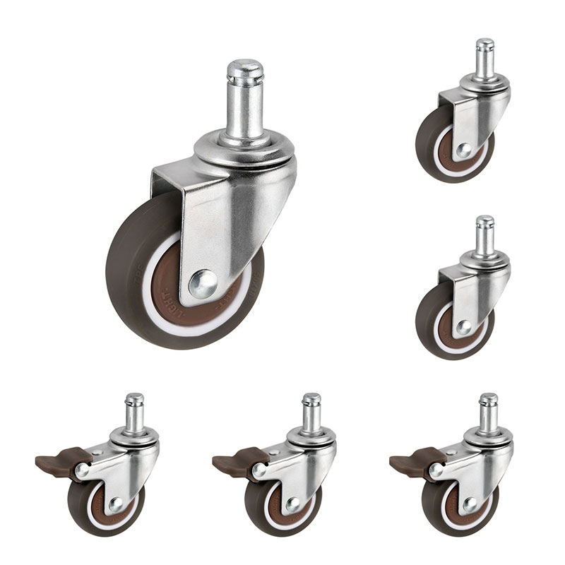 Rodas TPR para móveis com anel de aperto