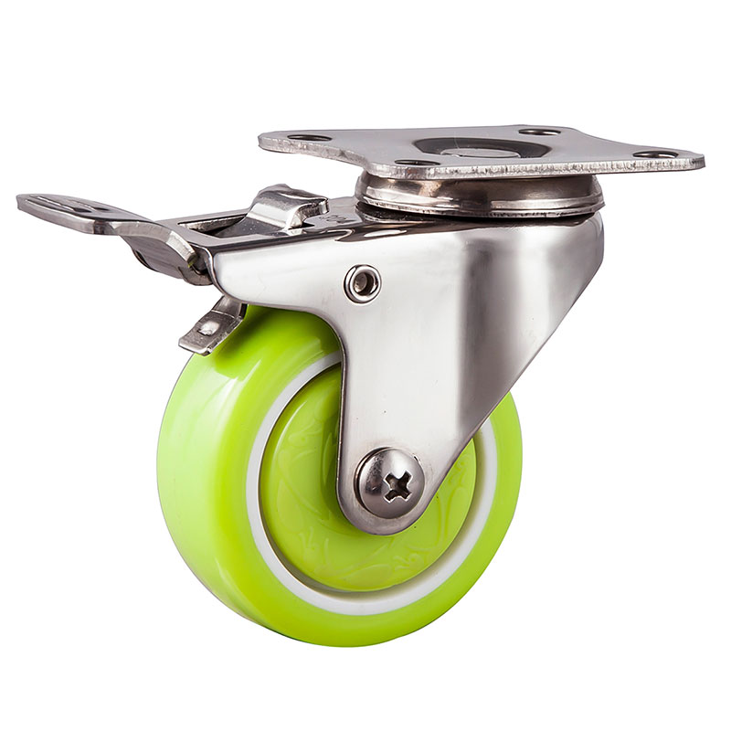SUS304 Light Duty Casters With PU Wheels