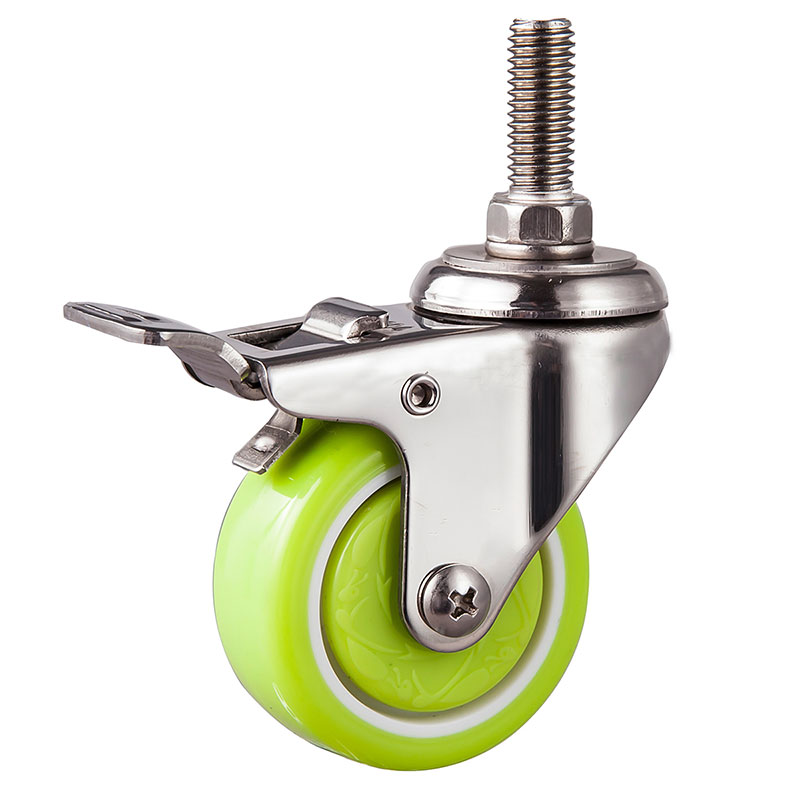 SUS304 Light Duty Casters With PU Wheels