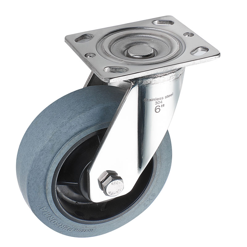 SUS304 Heavy Duty Casters TPR Conductive