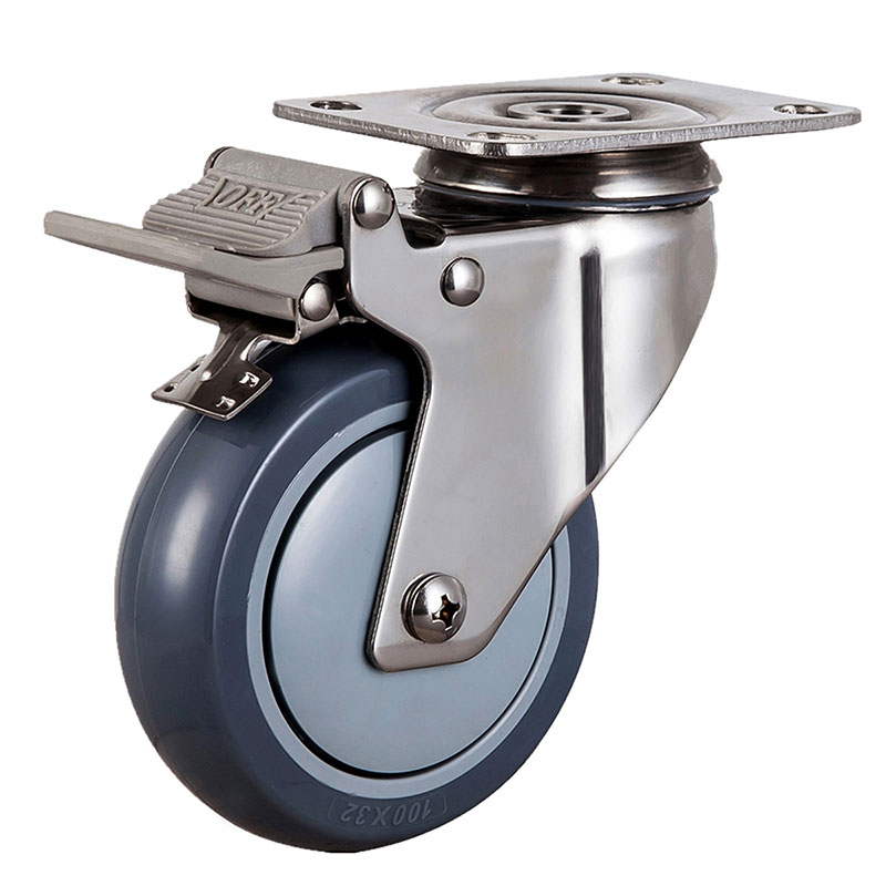 SUS304 Medium Duty Casters PU Medical