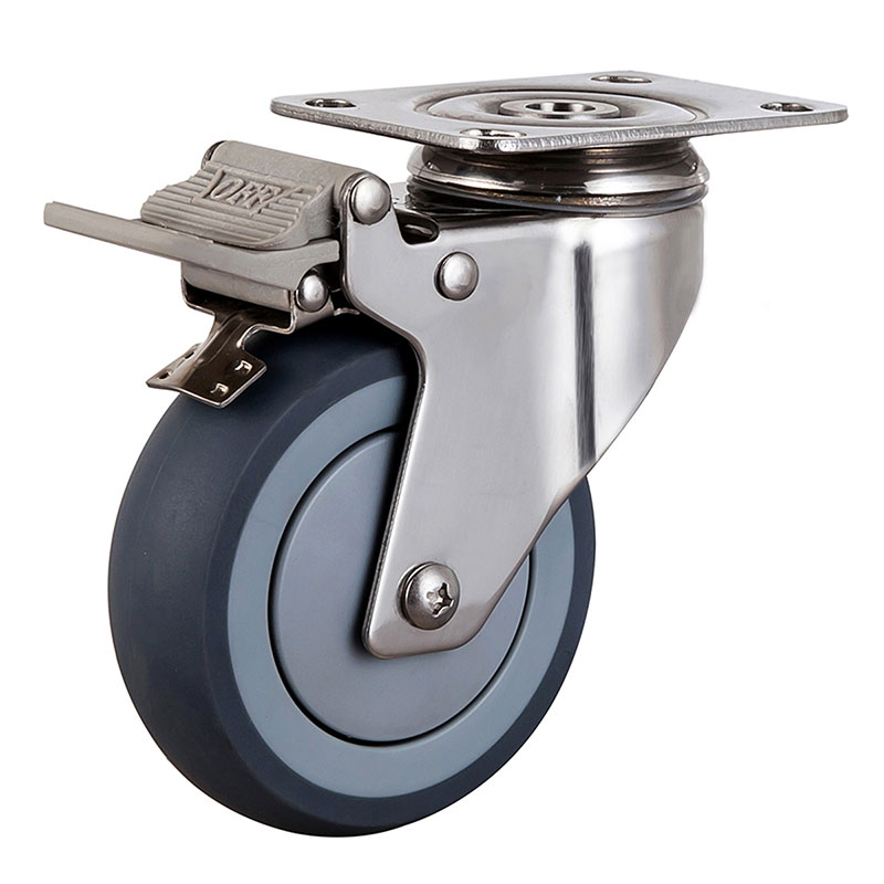 SUS304 Medium Duty Casters TPR Medical
