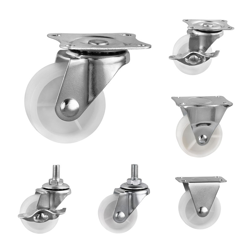 Light Duty Casters White Polypropylene