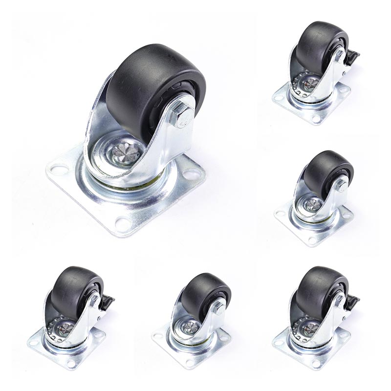 Rodízios de nylon de baixo perfil com tamanho de placa 90x90mm