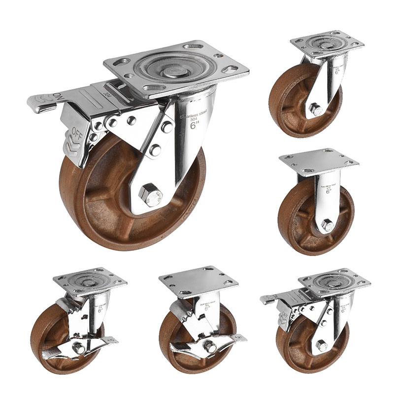 Sus304 Casters pesados ​​Alta temperatura
