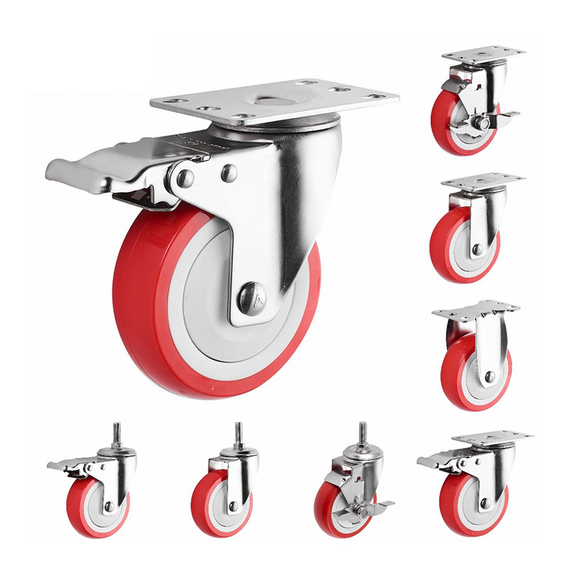Sus304 Casters industriais de serviço médio PU