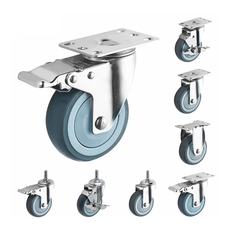 Sus304 Casters industriais de serviço médio TPR