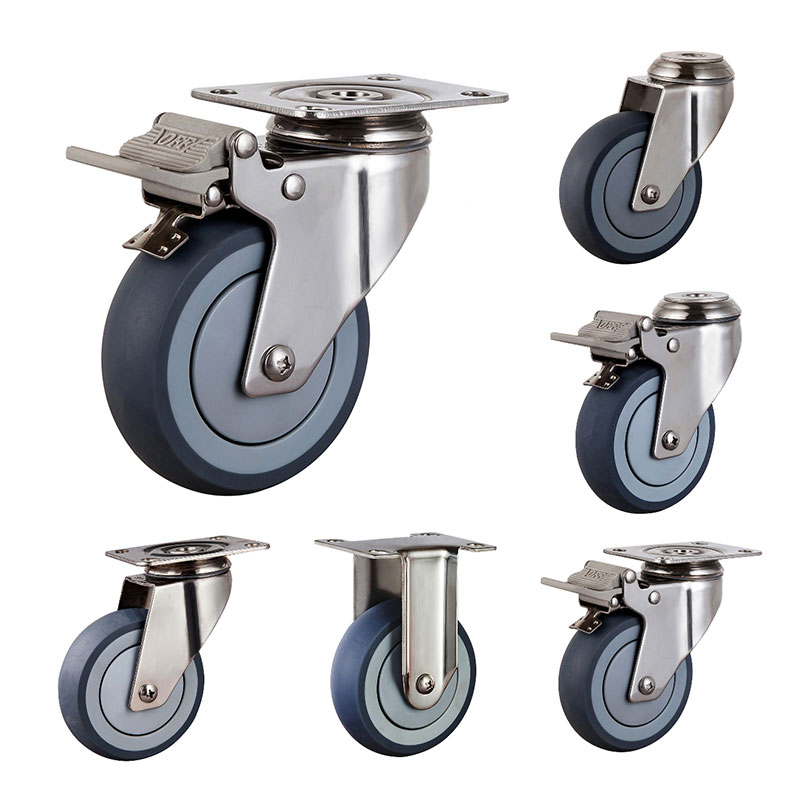 SUS304 Casters médicos de serviço médio TPR
